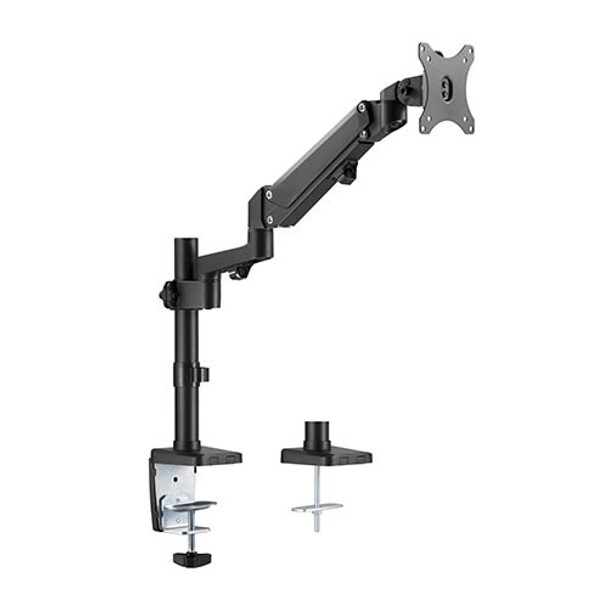 BRATECK Single Monitor Heavy-Duty Aluminum Gas Spring Monitor Arm Fit Most 17' - 35' Monitors Up to12kg per screen