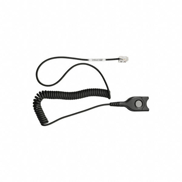 SENNHEISER Bottom cable: EasyDisconnect to Modular Plug - Coiled cable - wiring code 08 To be used for direct connection to some phones