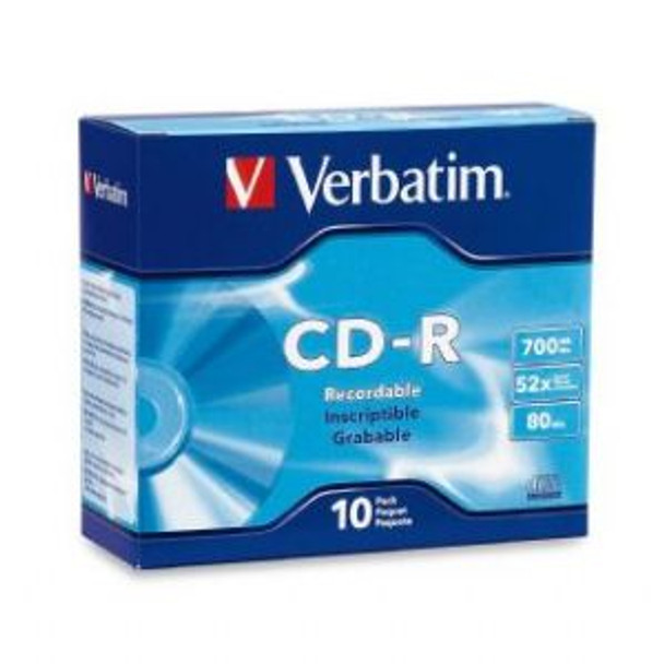 VERBATIM CD-R 700MB 10Pk Slim Case 52x