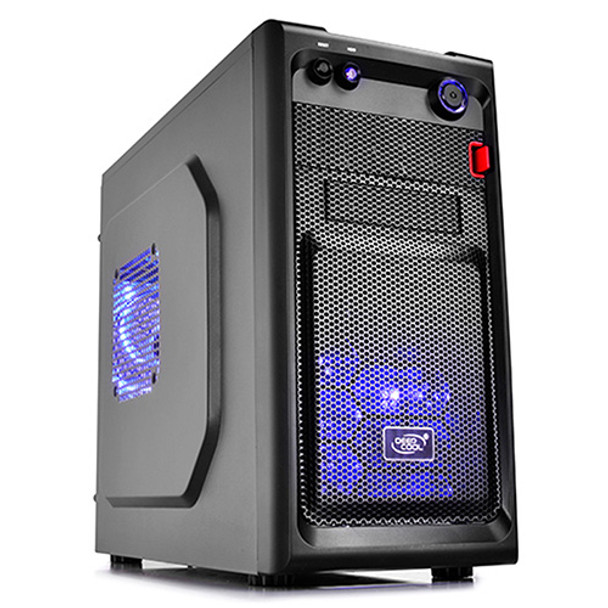 DEEPCOOL Smarter Micro ATX Case with LED Includes 2x Blue 120mm LED Fans
