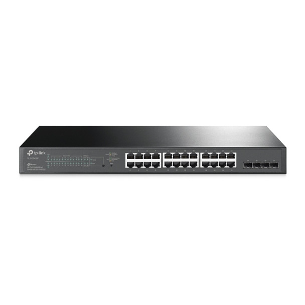 TP-LINK TL-SG2428P JetStream 28-Port Gigabit Smart Switch with 24-Port PoE+ Fanless 41.7Mpps Support Omada SDN, 802.1p CoS/DSCP QOS, Rack Mountable