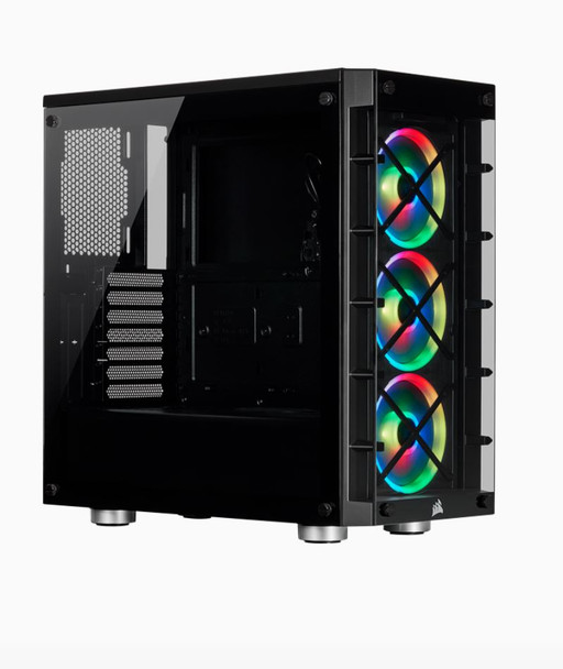CORSAIR  iCUE 465X RGB ATX BLACK (LL120 RGB Fan) Mid-Tower Smart Case v2