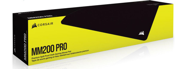 CORSAIR MM200 PRO Premium Spill-Proof Cloth Gaming Mouse Pad – Heavy XL - 450mm x 400mm surface, Black Surface