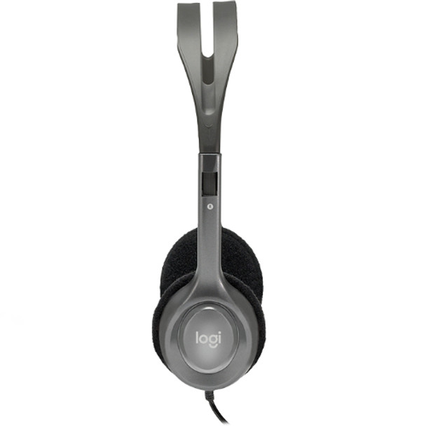 LOGITECH H110 Stereo Headset Over-the-head Headphone 3.5mm Versatile Adjustable Microphone for PC Mac (LS)