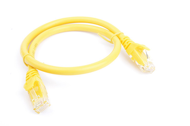 8WARE Cat6a UTP Ethernet Cable 0.5m (50cm) Snagless Yellow