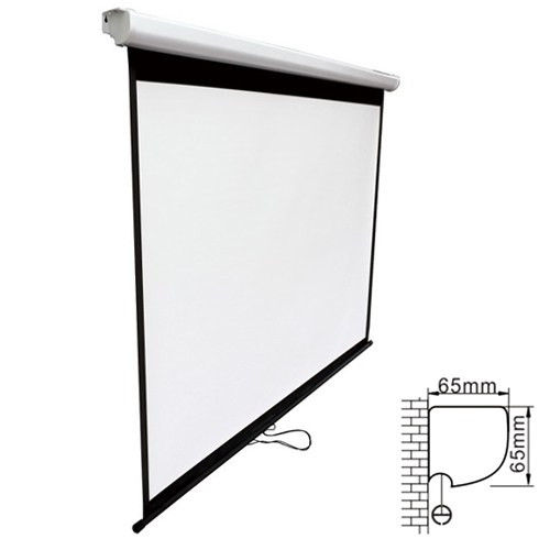 BRATECK Projector Standard Auto-lock Manual Projection Screen-108’’ ( 2.40X 1.35M) /(16:9 Ratio)