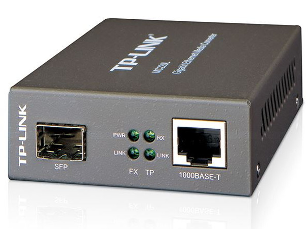 TP-LINK MC220L Gigabit Single & Multi-Mode SFP Media Converter - IEEE 802.3ab/802.3z, LC-Type, 0.55km Multi-mode, 10km Single-Mode