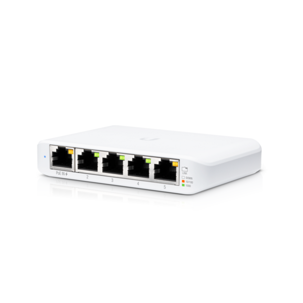 UBIQUITI USW Flex Mini - Managed, UniFi, Layer 2 Gigabit Switch - 1x PoE Input