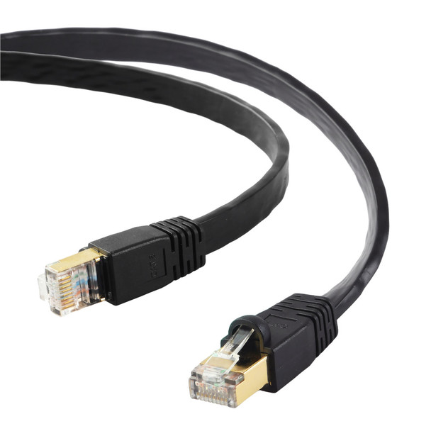 EDIMAX 15m Black 40GbE Shielded CAT8 Network Cable - Flat - L-CBE-EA8-150SFA shop at AUSTiC 3D Shop