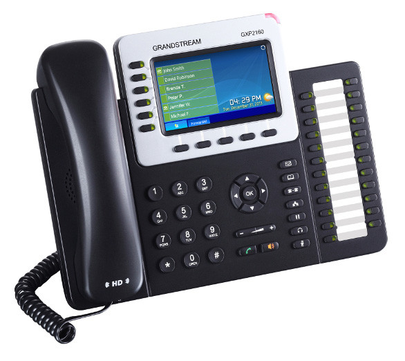 GRANDSTREAM GXP2160 6 Line IP Phone, 6 SIP Accounts, 480x272 Colour LCD, Dual GbE, 5 program keys, 24 BLF keys, Built-In Bluetooth, Powerable Via POE - L-IPG-GXP2160 shop at AUSTiC 3D Shop