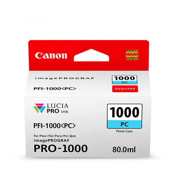 CANON PFI1000 Ph Cyan Ink Cartridge