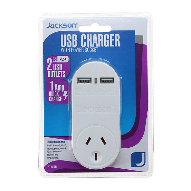 JACKSON 1 Way 2 USB Charger