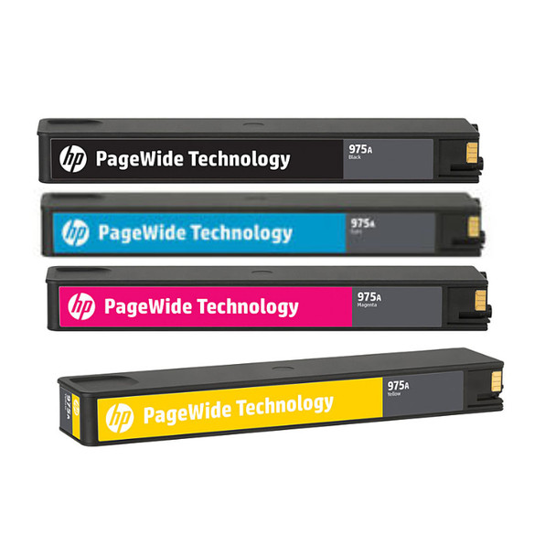 HP Compatible Set of 4 HP 975A Pagewide Compatible Inkjet Cartridge Combo L0R88AA - L0R97AA 1Black ,1Cyan , 1Magenta, 1Yellow - AUS-SET975A shop at AUSTiC 3D Shop