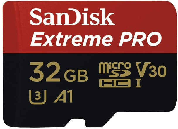SANDISK 32GB SanDisk Extreme Pro microSDHC SQXCG V30 U3 C10 A1 UHS-1 100MB/s R 90MB/s W 4x6 SD Adaptor Android Smartphone Action Camera Drones - L-FMS-MSDEXTREMEP-032G shop at AUSTiC 3D Shop
