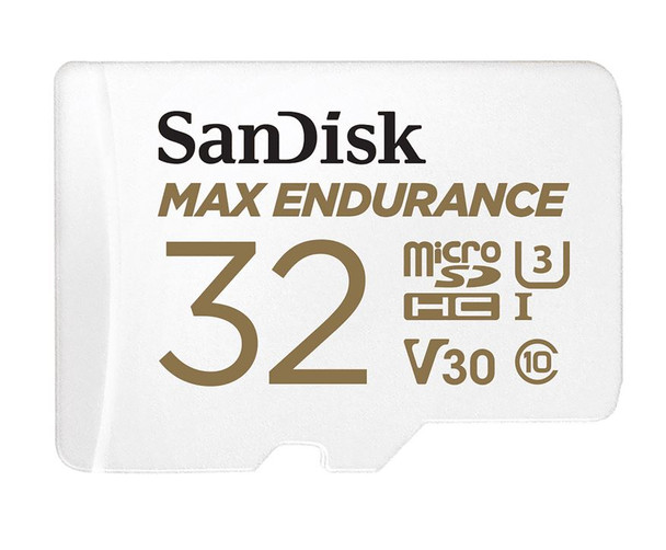 SANDISK 32GB MAX High Endurance microSDHC Card SQQVR 15,000 Hrs UHS-I C10 U3 V30 100MB/s R, 40MB/s W SD adaptor 3Y - L-FMS-MSDHEM-032G shop at AUSTiC 3D Shop