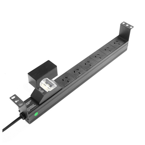 POWERSHIELD 6 Way PDU with Australian Sockets - horizontal - L-UPPS-RPR-6HMCB shop at AUSTiC 3D Shop
