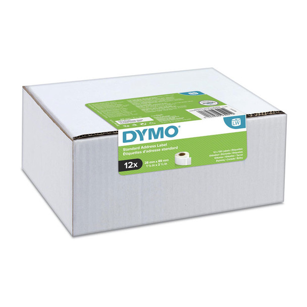 DYMO LW Std Add Lbl 28X89mm Pk12