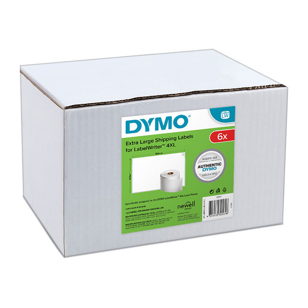 DYMO LW Shp Lbl 104x159mm Pk6