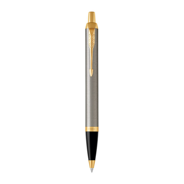 PARKER IM Ballpoint Pen - Brushed Metal with Medium Point Blue Ink Refill - D-PAR1975559 shop at AUSTiC 3D Shop