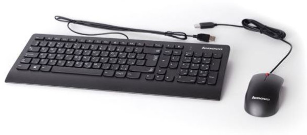 LENOVO Essential Wired Keyboard and Mouse Combo Full Keyboard Multimedia HotKey Height Adjustable Keyboard Wired Mouse Optical 1000DPI - L-NBL-ESSKBM shop at AUSTiC 3D Shop