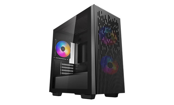 DEEPCOOL MATREXX 40 FS Micro-ATX Case, 3xTri-Color LED Fans, Tempered Glass Panel, Mesh Top and Front Panel, Better Airflow for Cooling Support - L-CAD-MATREXX40-3FS shop at AUSTiC 3D Shop