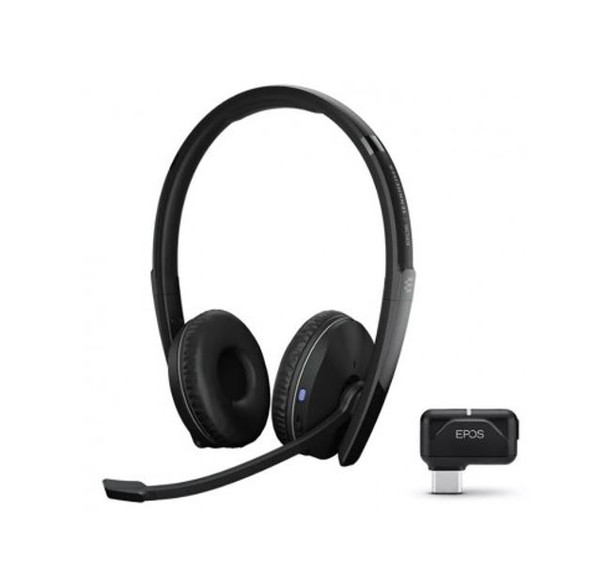 SENNHEISER | Sennheiser Adapt 261 on-ear, double-sided Bluetooth© headset with USB-C dongle, UC optimised and Microsoft Teams certified, Noise-canceling mic