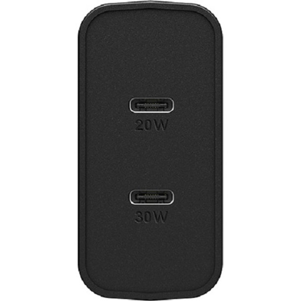OTTERBOX 50W USB-C Fast Charge Dual Port Wall Charger - Black Shimmer
