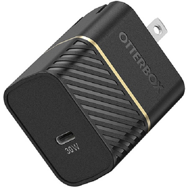 OTTERBOX 30W USB-C Fast Charge Wall Charger - Black Shimmer - Small and fast, works with Apple, Samsung, LG, Google and other smartphone & Tablet Brands