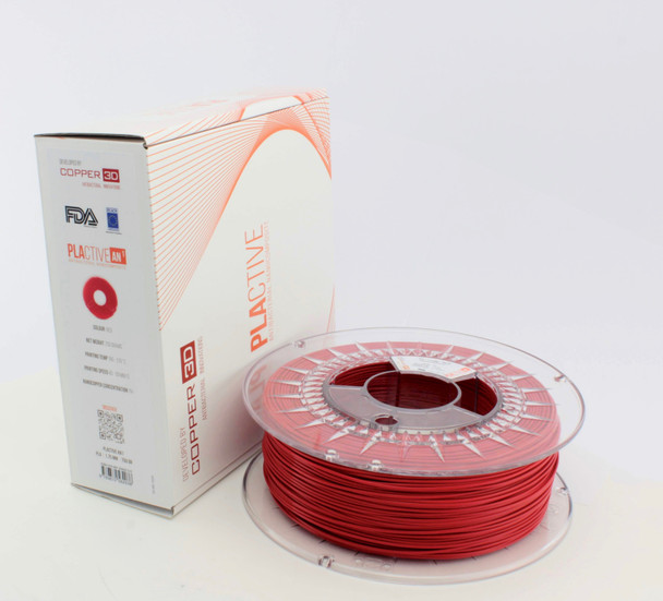 PLA Filament Copper 3D PLActive - Innovative Antibacterial 2.85mm 2.3KG Classic Red Color 3D Printer Filament On Demand