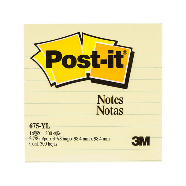 POST-IT Note 675-YL Yellow 98X98 Box of 12 - D-PI70070934438 shop at AUSTiC 3D Shop