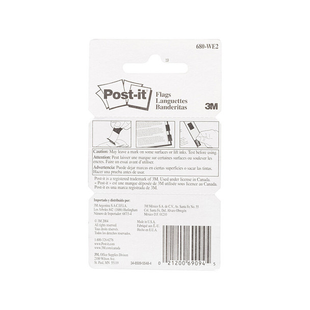 POST-IT Flag 680-WE2 Whitet Pack of 2 Box of 6 - D-PI70071206000 shop at AUSTiC 3D Shop