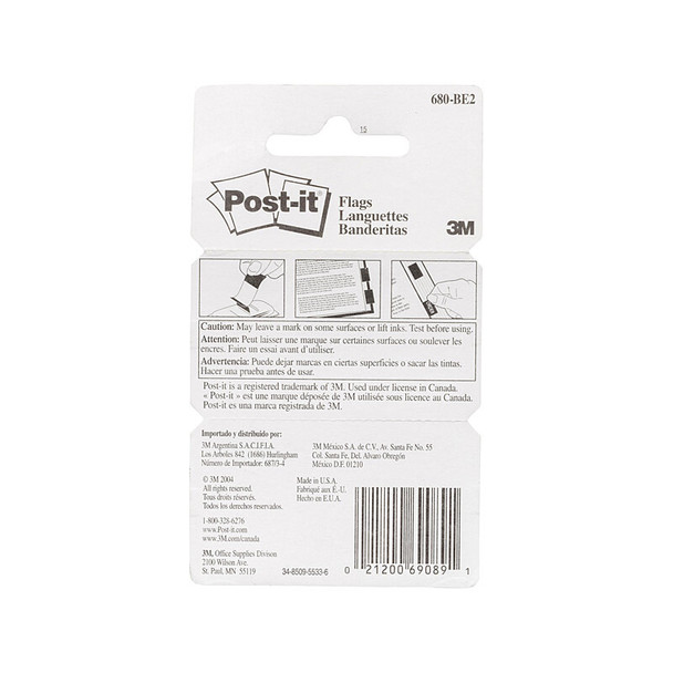 POST-IT Flag 680-BE2 Bluee Pack of 2 Box of 6 - D-PI70071206026 shop at AUSTiC 3D Shop
