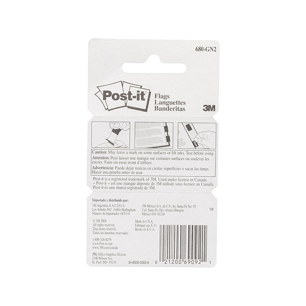 POST-IT Flag 680-GN2 Green Pack of 2 Box of 6 - D-PI70071206034 shop at AUSTiC 3D Shop