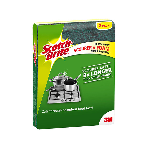 SCOTCH-BRITE Heavy Duty Scourer Sponge Pack of 2 Box of 6 - D-SBXE0060002820 shop at AUSTiC 3D Shop