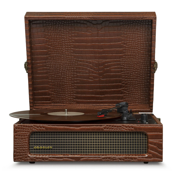 CROSLEY Crosley Voyager Brown Croc - Bluetooth Portable Turntable - IW-CRIW8017B-BR4 shop at AUSTiC 3D Shop