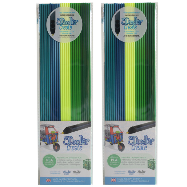 3DOODLER 3Doodler Create PLA Plastic Rainforest Raver-2pack - IW-3DS-PL-MIX8-2P shop at AUSTiC 3D Shop
