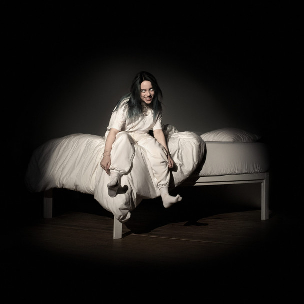 UNIVERSAL MUSIC Crosley Record Storage Crate & Billie Eilish - When We All Fall Asleep, Where Do We Go - Vinyl Album Bundle