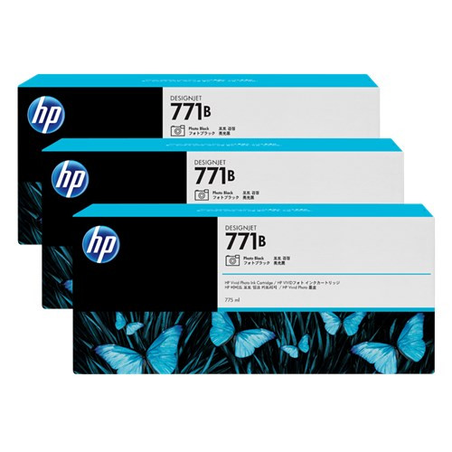 HEWLETT PACKARD HP 771B PHOTO BLACK INK TRIPLE PACK 775 ML DESIGNJET INK