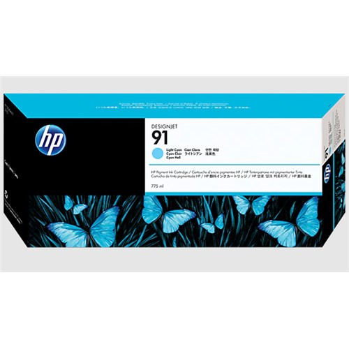 HEWLETT PACKARD HP 91 LIGHT CYAN INK 775-ML C9470A FOR DJ Z6100
