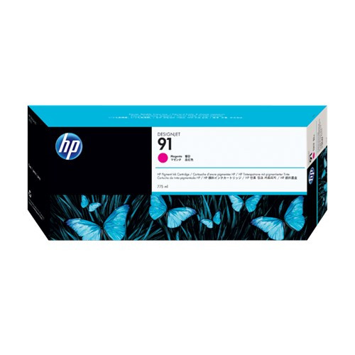 HEWLETT PACKARD HP 91 MAGENTA INK 775ML C9468A FOR DESIGNJET Z6100
