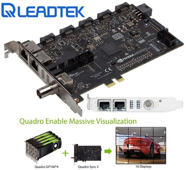 LEADTEK nVidia Quadro SYNC II Card to connects up to 32 4K Synchronized Displays for GP100 P4000 P5000 P6000 Project Overlay & Stereoscopic Display - L-VCL-SYNC2 shop at AUSTiC 3D Shop
