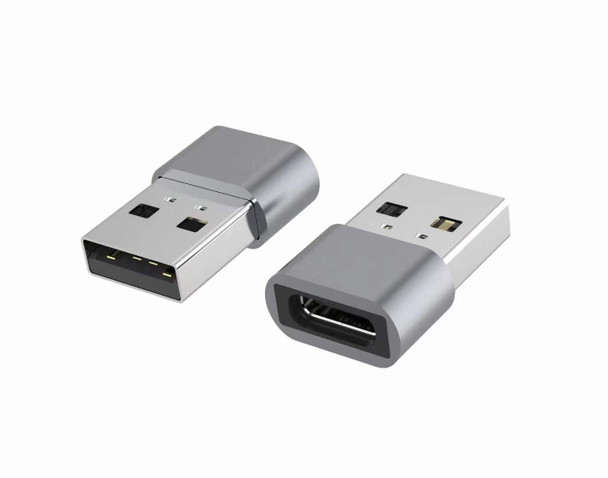 ASTROTEK Type C Female to USB 2.0 Male OTG Adapter 480Mhz For Laptop, Wall Chargers,Phone Sliver 1 Yr WTY