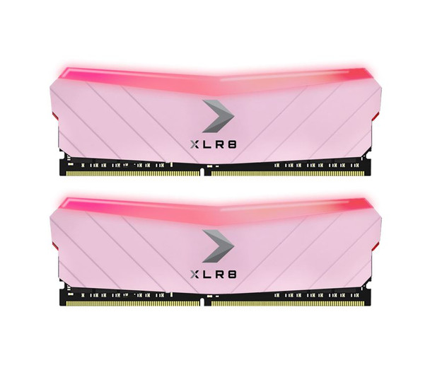 PNY XLR8 16GB (2x8GB) UDIMM 4600Mhz RGB CL18 1.35V Pink Heat Spreader Gaming Desktop PC Memory