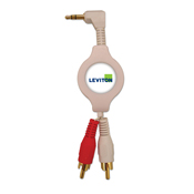 LEVITON SECURITY & AUTOMATION 3.5MM TO 2X RCA CABLE RETRACTABLE PATCH LEAD FOR LEVITON HI-FI - AL-LEV-62A13-1 shop at AUSTiC 3D Shop