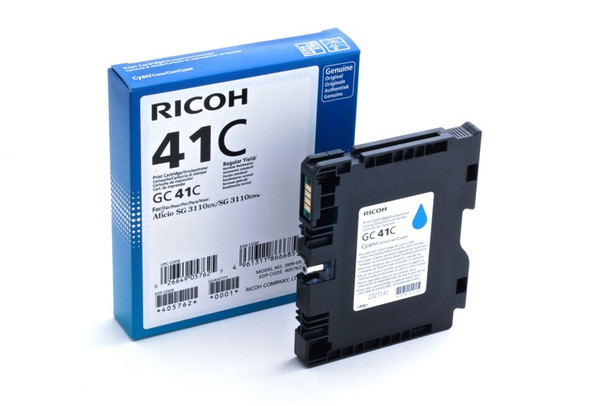 RICOH GC 41C CYAN INK 2200 PAGE YIELD FOR SG3110
