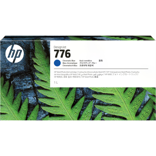 HP 776B 1-Liter Cyan Ink Cartridge