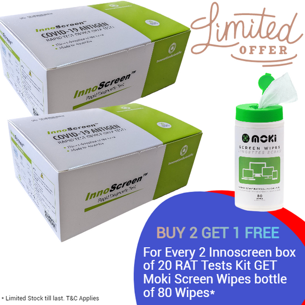 INNOSCREEN Antigen Rapid Test Kit Total 20 Test per Kit for Self Test Use Only (AK-ISC19ANTST-20)