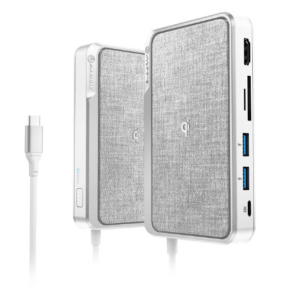ALOGIC USB-C Dock Wave  ALL-IN-ONE / USB-C Hub with Power Delivery, Power Bank &amp Qi Wireless Charger, HDMI 4k 30Hz - Silver - MA-15AA-ULDWAV-SLV shop at AUSTiC 3D Shop