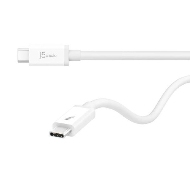 J5create JTCX02 Thunderbolt 3 Cable 100cm - (USB-C to USB-C, Up to 20 Gbps, Max 100 Watts/5 Amps)