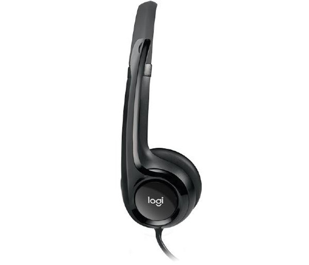 Logitech Wired USB Headset H390, Black, Noise Cancelling MIC, 1.8m Cable, In-line Audio Control